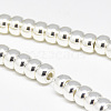 Electroplate Non-magnetic Synthetic Hematite Beads Strands G-Q465-38S-3