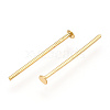 Brass Flat Head Pins KK-G331-11-0.7x15-4