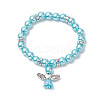 Glass Imitation Pearl Beaded Bracelets BJEW-JB09367-3