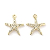 Brass Micro Pave Clear Cubic Zirconia Pendants LS-ZIRC-P120-05G-1