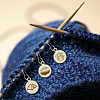 20Pcs 10 Style Round Wood Locking Stitch Markers TOOL-WH0057-003-7