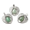 Natural Green Aventurine Teardrop Pendants KK-K331-02P-04-1