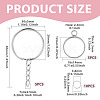 5Pcs 304 Stainless Steel Open Back Bezel Pendants STAS-TAD0001-01A-3