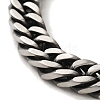 304 Stainless Steel Cuban Link Chain Bracelets for Women Men BJEW-Q341-15C-AS-2