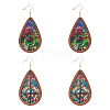 2Pairs 2 Colors Acrylic Dangle Earrings for Women EJEW-TA0001-53B-3