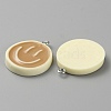 Opaque Resin Enamel Pendants RESI-WH0036-20I-1