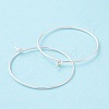 925 Sterling Silver Hoop Earring Findings STER-D035-24S-3