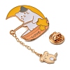 Zinc Alloy Enamel Animal Fishing Pins JEWB-C033-01C-3