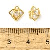 Real 18K Gold Plated Rack Plating Brass with Cubic Zirconia Pendants Charms KK-S396-12B-3