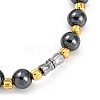 Synthetic Non-magnetic Hematite Beaded Stretch Bracelets for Women Men BJEW-F480-02B-3