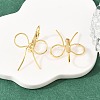 Bowknot Brass Leverback Earrings EJEW-A150-04C-G-2