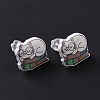 Acrylic Cat Stud Earrings with Platic Pins for Women EJEW-F293-04B-3