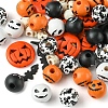 DIY Halloween Synthetic Turquoise & Round Wood Beads Jewelry Findings Kits DIY-FS0006-35-3