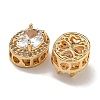 Brass Micro Pave Cubic Zirconia Beads KK-U037-07G-02-2