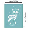 Christmas Reindeer Self-Adhesive Silk Screen Printing Stencil DIY-WH0173-002-2