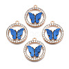 Alloy Rhinestone Pendants X1-PALLOY-S183-001B-RS-1