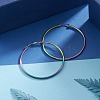 304 Stainless Steel Big Hoop Earrings EJEW-F105-04M-3