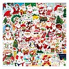 100Pcs Christmas Santa Claus PVC Self Adhesive Stickers XMAS-PW0001-195A-1