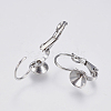 Tarnish Resistant 304 Stainless Steel Leverback Earring Settings STAS-F139-051P-6mm-1