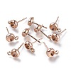 Ion Plating(IP) 304 Stainless Steel Stud Earring Settings STAS-I161-01A-RG-1