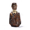 Assembled Synthetic Pyrite and Imperial Jasper Openable Perfume Bottle Pendants G-R481-13-2
