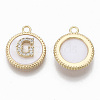 Brass Micro Pave Cubic Zirconia Pendants KK-T062-04G-NF-2