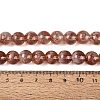 Transparent Half Spray Painted Glass Beads Strands GLAA-Q110-02A-08-4