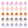 Olycraft 30pcs 5 colors Transparent Glass Pendants FIND-OC0002-42-1