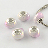 Pearlized Handmade Porcelain European Beads OPDL-S071-M-2