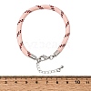 Braided Round Polyester Cord Bracelet Makings FB-CBAEDA0-01P-30-3