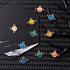 20Pcs 4 Colors Alloy Enamel Pendants ENAM-FS0001-07-5