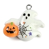 Halloween Theme Resin Pendants RESI-M046-01K-02-1