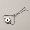 Alloy Interchangeable Snap Link Slider Bracelet Settings with Box Chains BJEW-WH0014-005E-1
