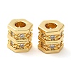 Rack Plating Brass Cubic Zirconia Beads KK-Z033-27G-1