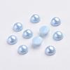 Spray Painted Imitation Pearl Acrylic Cabochons ACRP-F001-8mm-FP32-1