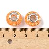 Transparent Resin Rondelle European Beads RESI-S023-21-3