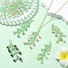 10 Colors Handmade Glass Seed Beaded Flower Pendants PALLOY-CJ00092-6