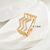 Exquisite minimalist copper inlaid zircon fashion versatile ring ladies party gift. FB4017-1-1