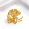 Leaf Zinc Alloy Rhinestone Brooches PW-WG93FBE-01-3