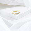 1Pc Letter Brass Rhinestone Open Cuff Rings for Women AJEW-LP0004-47F-G-3