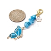 Butterfly Alloy Enamel Pendants Decoraiton HJEW-JM01637-6