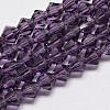 Imitate Austrian Crystal Bicone Glass Beads Strands GLAA-F029-5x5mm-04-1