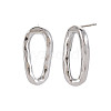 Non-Tarnish 304 Stainless Steel Twist Oval Stud Earrings for Women EJEW-N016-020P-2