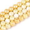 Anti-Tarnish Electroplate Glass Beads Strands X-GLAA-N010-10mm-01-1