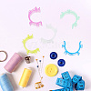 HOBBIESAY 150Pcs 5 Colors Transparent Plastic Sewing Thread Bobbins Holders Clips TOOL-HY0001-10-6