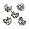 Sparkling Acrylic Heart Beads with Rhinestone Embellishment OACR-NH0001-02A-03-1
