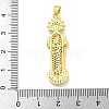 Priest Rack Plating Brass Micro Pave Cubic Zirconia Pendants KK-G513-88G-3