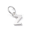 925 Sterling Silver Letter Charms STER-C012-01S-Z-1