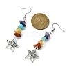 Natural & Synthetic Mixed Stone Chips Dangle Earrings EJEW-JE05390-03-2