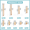 90Pcs 9 Styles Brass Slide On End Clasp Tubes KK-WR0001-37G-2